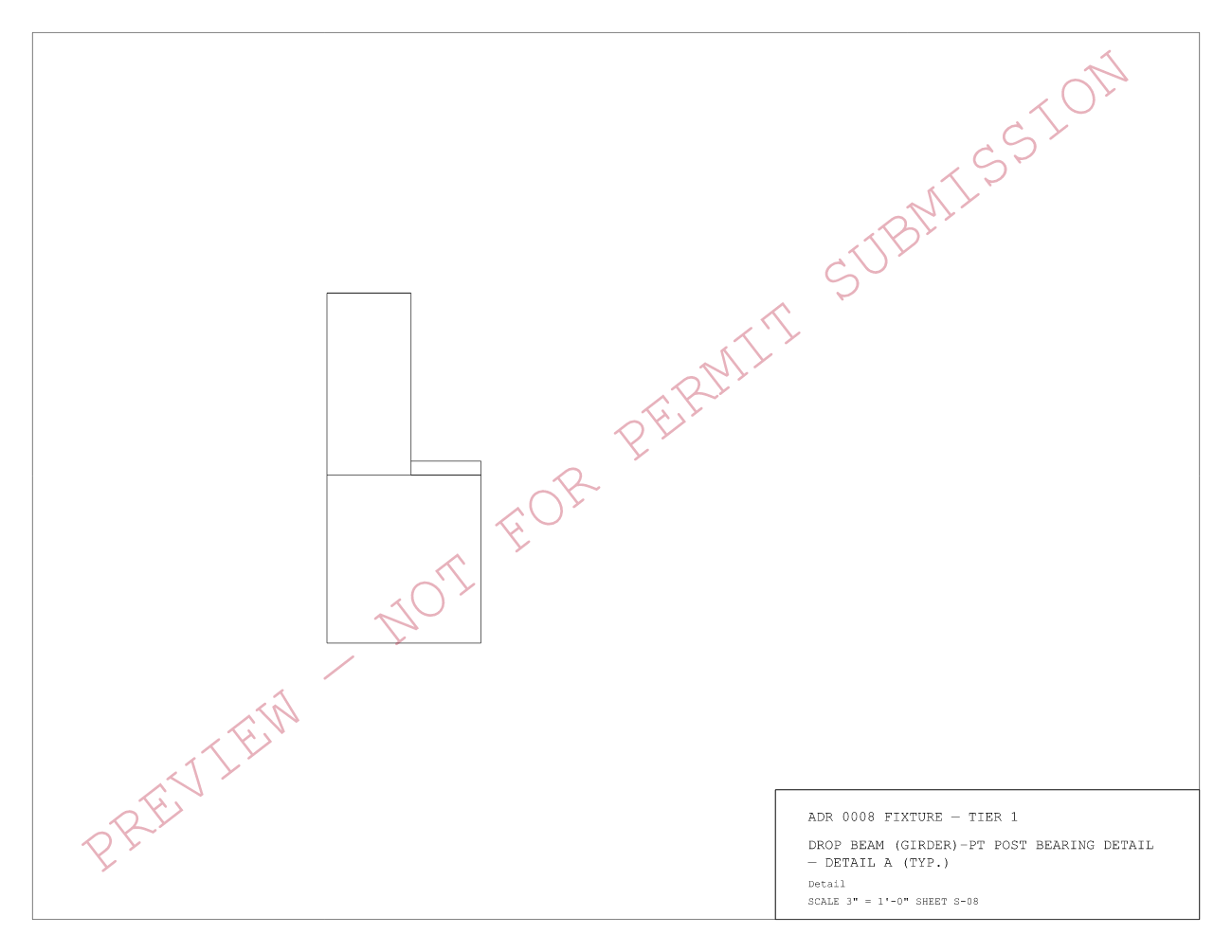 A connection detail sheet from a preview set, watermarked